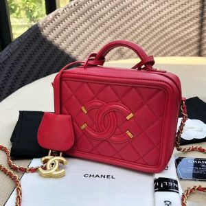 CHANEL VENITY BAG<br>샤넬 베니티 코스메틱 백<br>[17cm 캐비어 이태리 송아지가죽]