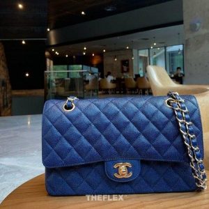 CHANEL CLASSIC FLAP BAG<br>샤넬 클래식 플랩 백<br>[25cm 정품가죽 워싱캐비어]