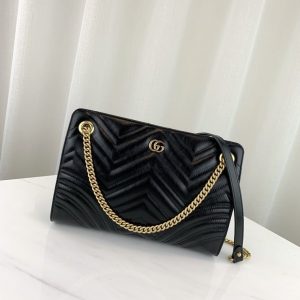 GUCCI GG MARMONT SHOULDER BAG<br>구찌 GG 마몬트 숄더백<br>[28x20x5cm 이태리가죽]