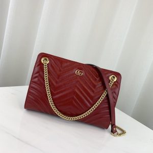 GUCCI GG MARMONT SHOULDER BAG<br>구찌 GG 마몬트 숄더백<br>[28x20x5cm 이태리가죽]