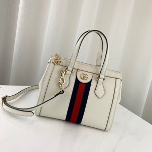 GUCCI OPHIDIA GG TOP HANDLE BAG<br>구찌 오피디아 GG 탑 핸들백<br>[24x20x10cm 이태리가죽]