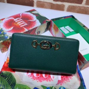 GUCCI ZUMI GRAINY LEATHER ZIP AROUND WALLET<br>구찌 주미 레더 집 어라운드 지갑<br><i>19x10cm</i>