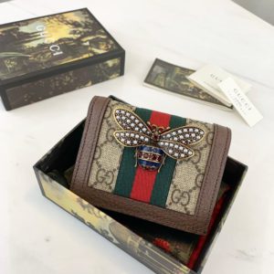 GUCCI QUEEN MARGARET WALLET<br>구찌 퀸 마가렛 지갑<br><i>11x8x2.5cm 이태리가죽</i>