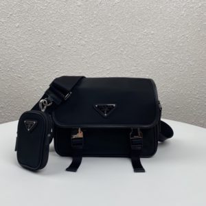 PRADA NYLON CROSS BAG<br>프라다 나일론 크로스 백<br>[22x16x8.5cm 프라다소재]