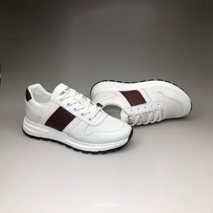 PRADA FABRIC AND BRUSHED LEATHER SNEAKERS 프라다 페브릭 앤 브러시드 레더 스니커즈