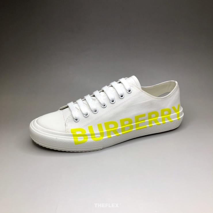 BURBERRY LOGO PRINT GABARDINE SNEAKERS 버버리 로고 프린트 개버딘 스니커즈