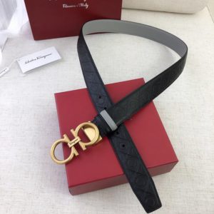 SALVATORE FERRAGAMO LEATHER BELT<br>살바토레 페라가모 가죽 벨트<br><i>폭 3.4cm 이태리소가죽</i>