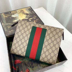 GUCCI GG SUPREME CLUTCH BAG 구찌 GG 슈프림 클러치 백