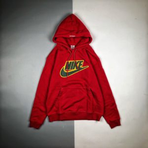 [SUPREME X NIKE] 슈프림 X 나이키 레더 아플리케 스웨트 셔츠 후드 티셔츠