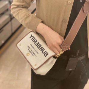 [BURBERRY] 버버리 스몰 호스페리 프린트 코튼 캔버스 크로스백 Small Horseferry Print Cotton Canvas Crossbody Bag 80266081