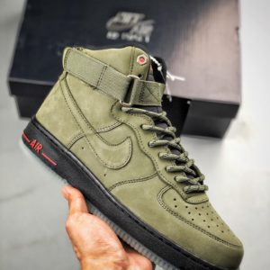 [NIKE] 나이키 에어포스1 하이 Air Force 1 High Flax Green Black CJ9178-200