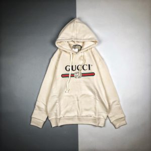 [GUCCI] 구찌 클래식 크로스바 벨트 로고 프린트 긴팔 후디