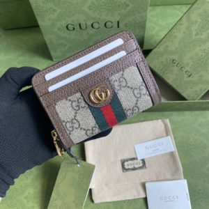 [GUCCI] 구찌 GG마몬트 카드지갑 오리지널 그린 풀패키지