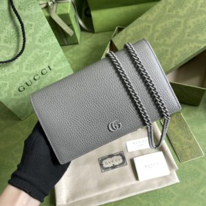 [GUCCI] 구찌 GG 마몽 미니 가죽 체인백 Gucci Marmont 497985