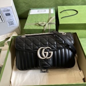 [GUCCI] 구찌 GG 마몽 마틀라세 미디움 숄더백 443496