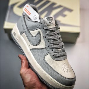 [Stussy x NIKE] 스투시 x 나이키 Air Force 1 ’07 Low SU19 Grey Beige ST2022-616