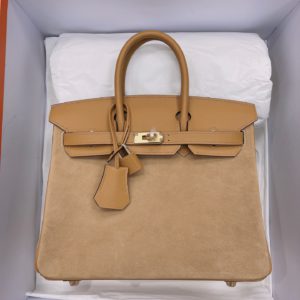 [HERMES] BIRKIN BAG 에르메스 버킨백 25cm 스웨이드 가죽