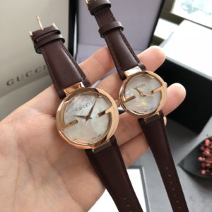 [GUCCI] 구찌 Interlocking G Leather Strap Unisex Watch