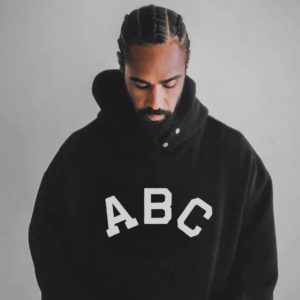 [FEAR OF GOD] 피어오브갓 FOG 시즌 7 메인라인 ABC 플로킹 레터 후드 그레이 스웨트셔츠