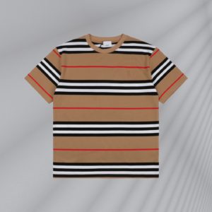 Burberry 23ss 스트라이프 BT 자수 반팔 니트 260g