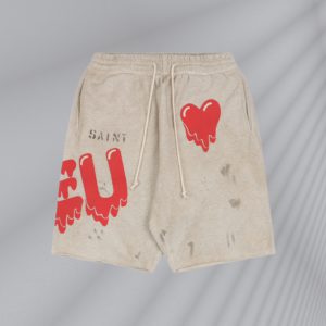 SAINT MICHAEL X EMOTIONALLY UNAVAILABLE 22SS Dissolved Love Washed Distressed Shorts