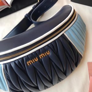 MIUMIU MATELASSE TWOTONE BELT BAG<br>미우미우 마테라쎄 투톤 벨트백<br>[28x16cm]