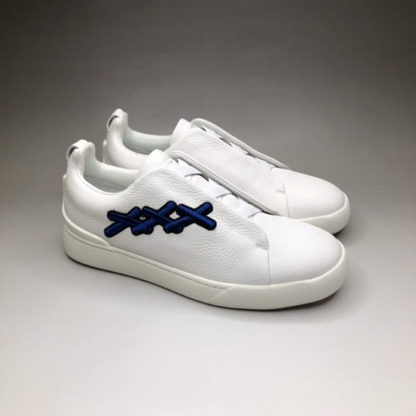 Ermenegildo Zegna white stitch slip on sneaker 에르메네질도 제냐 스티치 슬립온 스니커즈