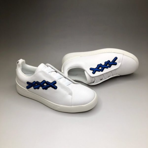 Ermenegildo Zegna white stitch slip on sneaker 에르메네질도 제냐 스티치 슬립온 스니커즈