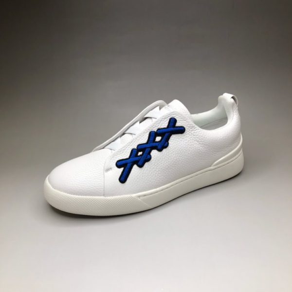 Ermenegildo Zegna white stitch slip on sneaker 에르메네질도 제냐 스티치 슬립온 스니커즈