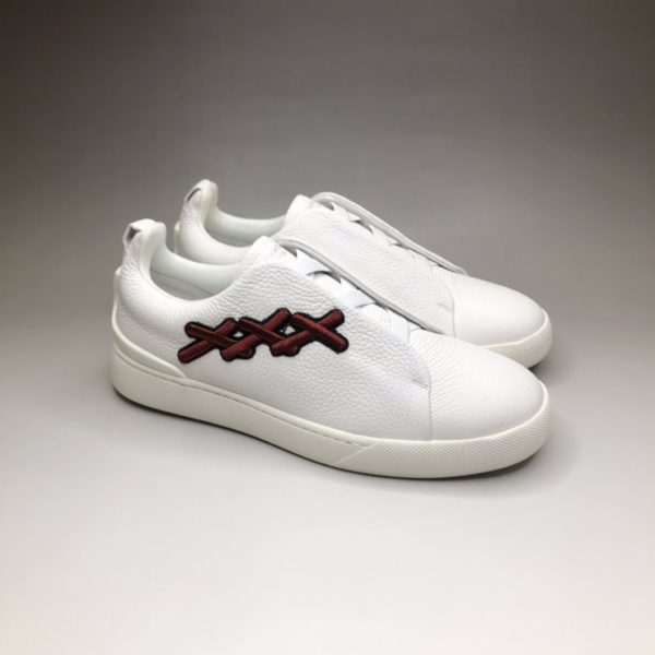 Ermenegildo Zegna white stitch slip on sneaker 에르메네질도 제냐 스티치 슬립온 스니커즈