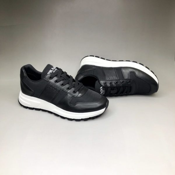 PRADA FABRIC AND BRUSHED LEATHER SNEAKERS 프라다 페브릭 앤 브러시드 레더 스니커즈