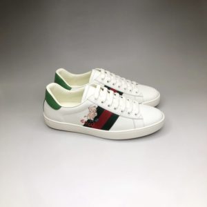 GUCCI ACE LATHER SNEAKERS 구찌 에이스 레더 스니커즈