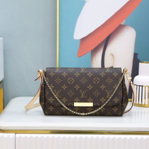 [Louis Vuitton] 페이보릿 MM 모노그램 캔버스 클린트백 핸드백 Authentic Favorite MM Monogram Canvas Cluth Bag Handbag M40718