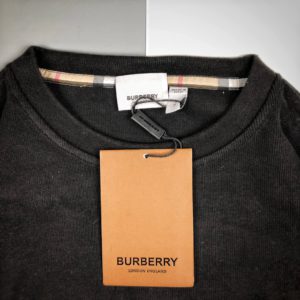 [BURBERRY] 버버리 20FW 체크 페이크 레이어드 롱 슬리브 라운드넥 스웨터
