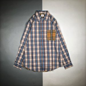 [BURBERRY] 버버리 20FW 컬러 블록 체크 무늬 긴팔 셔츠