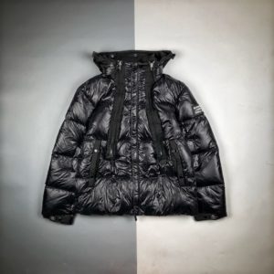 [BURBERRY] 버버리 20FW 블랙 샤이니 암밴드 후드 다운 재킷