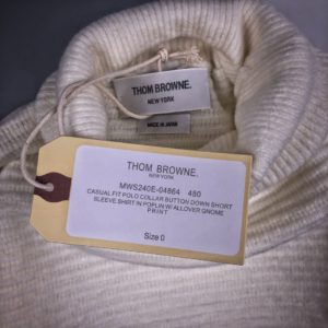 [THOM BROWNE] 톰브라운 원사 염색 터틀넥 스웨터