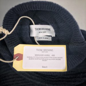 [THOM BROWNE] 톰브라운 원사 염색 터틀넥 스웨터
