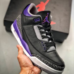 [NIKE] 나이키 조던 3 레트로 블랙 코트 퍼플 Jordan 3 Retro Black Court Purple