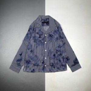 [LOUIS VUITTON] 루이비통 21FW 로고 프린트 긴팔 파자마 셔츠