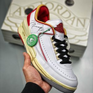[NIKE] 나이키 에어조던 2 로우 OFF-White x Air Jordan 2 Low “White and Varsity Red”