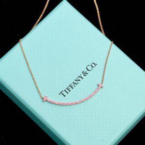 [TIFFANY] 티파니앤코 핑크 다이아몬드 스마일 목걸이