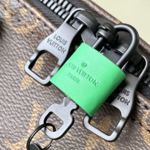 [LOUIS VUITTON] 루이비통 반둘리에 키폴백 Monogram Macassar coated canvas and Minty Green cowhide leather M46259