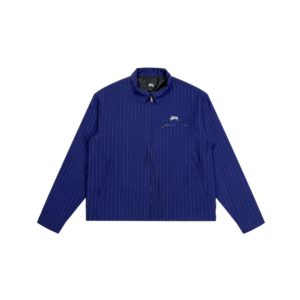 [STUSSY x CDG] 스투시 스트라이프 블루 코치 재킷 캐주얼 슈트 재킷
