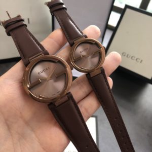 [GUCCI] 구찌 Interlocking G Leather Strap Unisex Watch