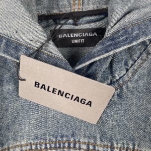 Balenciaga 22FW 워시드 프로파일 데님 후드 스웨트셔츠