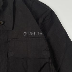 OFF WHITE C/O VIRGIL 22FW 베이직 블랙 글루 애로우 프린트 재킷