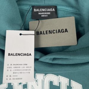 Balenciaga 22Fw Double B 슬로건 프린트 후드 스웨트셔츠