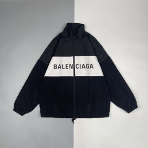 Balenciaga 22Fw 콘트라스트 스티칭 레터 재킷 윈드 브레이커