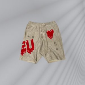 SAINT MICHAEL X EMOTIONALLY UNAVAILABLE 22SS Dissolved Love Washed Distressed Shorts